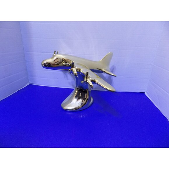 NEW Vintage Style Propeller Airplane Statue Figurine Model Plane Aviation - Picture 5 of 7